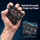 FitBeast Grip Strength Trainer Kit, Digital Grip Strength Tester with Adjustable Hand Gripper Strengthener & Finger Exerciser, Track Progress for Fitness, Rehab & Strength Building (Advanced 3-in-1 Kit)