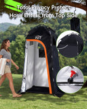 PZT Large Shower Tent, Portable Privacy Tent with Mesh Floor & Carrying Bag, Lightweight & Sturdy, Easy Set Up, Portable Changing Room for Camping & Hiking, Fishing, Beach