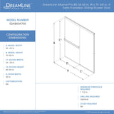 DreamLine Alliance Pro BG 56-60 in. W x 70 3/8 in. H Semi-Frameless Sliding Shower Door in Oil Rubbed Bronze and Clear Glass
