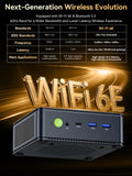 GMKtec M6 Ultra Gaming Mini PC Ryzen 7640HS (Upgraded 6600H/ 6800H), 32GB RAM DDR5 512GB SSD Dual NIC LAN 2.5GbE Desktop Computers Office Home, Triple 4K Display, WiFi 6, USB4, BT 5.2, DP, HDMI 2.0