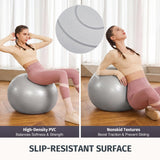 ZELUS Balance Ball Trainer with Resistance Bands and Foot Pump, Inflatable Yoga Ball for Home Gym Workouts, 23 Inch Exercise Half Ball for Balance Training Core Strength Fitness More, 330lb Cap (Dutch