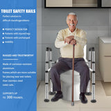 Toilet Safety Rails, Adjustable Toilet Safety Frame & Rails, Toilet Safety Rail for Elderly Adults