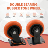 Platform Truck Heavy Duty Cart,1100Lbs Hand Truck Push Cart Dolly with 5'' 360 Degree Swivel Wheels for Loading and Storage 36x24Inch Lomive