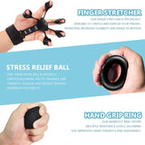 10 PCS Grip Strength Trainer Kit, Hand Gripper Strengthener, Forearm Strengthener, Finger Strengthener, Finger Exerciser, Stress Relief Ball,Forearm Workout Ring for Muscle Building and Injury Recover Navona