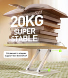 LOXP Ergonomic Book Stand for Reading, 360° Rotating Holder with Page Clip
