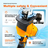 950W Brushless Motor Electric Meat and Bone Saw, with（2600mAh Battery 4 Upgraded Blades）Handheld Butchering Tool - Home Butcher Saw Kit with 1 toolbox