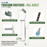 Drynarex Forearm Crutches, Tall