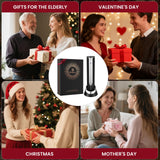 BLUBYEES Electric Wine Bottle Opener with Charging Base & Built-in Foil Cutter – Rechargeable Intelligent Touch-Activated Automatic Corkscrew – Luxury Christmas Wine Gifts for Women, Men, Seniors
