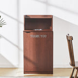 Restaurant Trash Can Cabinet, Commercial Trash Cans 32 Gallon Wooden Trash Can and Garbage Receptacle with Tray Holder, Door, Large Trash Bin for Restaurant, Cafeteria, Kitchen, Shop, Mahogany
