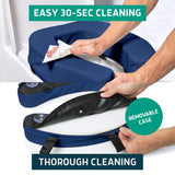 Lunderg Padded Toilet Seat Riser for Seniors - Adds 2 inches. Universal Fit - FIRM Raised Toilet Seat Cushion with High-Density Foam for Enhanced Comfort & Elevation. Post-Surgery Must have (Blue)