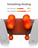Cordless Shiatsu Neck and Back Massager with Heat, 10 Mins x 12 Use, 3 Massage Modes & 2 Intensity Levels, Mother’s Day Gift for Mom, 3D Kneading Deep Tissue, Voice Prompt for Pain Relief &Relaxation