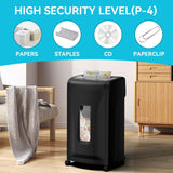 22-Sheet Crosscut Paper Shredder for Home Office, Cardboard Shredder with 9.24 Gallon Bin, P-4 Security Level, 20 Minutes Continuous Run Time, Heavy Duty Shredder for Cd, Credit Card, Staple, Clip