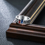 Oseew 2027 Men Customized Graduation Class Ring High School (White Gold)