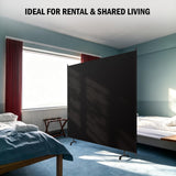 Room Divider Panel, 100% Blackout Privacy Screens with Wider Feet, 5 Ft Portable Room Partition for Room Separator
