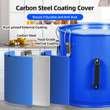 GarveeHome 8 gal Fryer Grease Bucket, Oil Disposal Caddy, Steel Fryer Oil Transport Container with Rust-Proof Coating, Deep Fryer Oil Disposal Container
