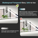 72x32 LED Bathroom Mirror, Backlit & Front Lit Lighted Mirror