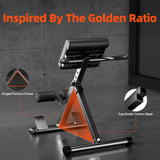 FITKS360 Roman Chair Hyperextension Bench – Adjustable Back Extension Machine for Glutes, Hamstrings & Lower Back – Foldable Multi-Purpose Workout Equipment for Home Gym (Black（Big Pad）)