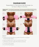 FeelinGirl Workout Waist Trainer Underbust Corsets Cincher Belt Hourglass Corset Body Shaper for Women Pink L