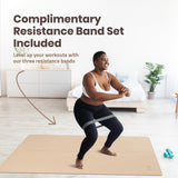 Gogokiwi Large Yoga Mat (6'x4') Extra Wide 1/4 Inch Thick Workout Mat for Home, Non Slip Fitness & Exercise Mat for Home Gym, Yoga, Pilates, Stretching, and Floor (Neutral Nature) GoGoKIWI