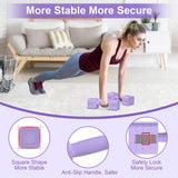 Hezeyferg Adjustable Dumbbells Set of 2, Hand Weights Sets with 5 Levels 3lb, 5lb, 7lb, 9lb, 11lb, Adjustable Weight Dumbbells for Women/Men Home Gym Full Body Workout (Purple) Hezeyferg