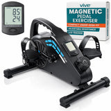 Vive Under Desk Exercise Bike - Stationary Magnetic Pedal Exerciser - Seated Elliptical Leg Exerciser for Home & Office Workout - Foot Desk Stepper While Sitting - Indoor Fitness Machine