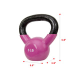 Sunny Health & Fitness Sunny Vinyl Coated Kettlebell (5-Pound) Sunny Health & Fitness