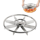 SHANGPEIXUAN 16" Pizza Cutter Rocker Sharp 8-Slice Multi-Blade Heavy Duty Stainless Steel Pizza Rocker Knife Pizza Oven Accessories