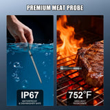 Smart Wireless Meat Thermometer with 2 Probes & 800Ft Bluetooth Range, Grill Thermometer with Standalone Base, NIST Certified ±0.5°F Accuracy