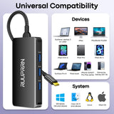 Laptop Docking Station 3 Monitors for HP, 8-in-1 USB C Dock with 2 HDMI, DP