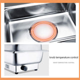 JIIPOREGJ Catering Food Warmers,9L Electric Chafing Bowls Food Warmers Serving with Lids for Parties, Commercial Buffet Servers and Warmer to Keep Food Fresh,600W Decoration