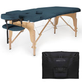 Portable Folding Massage Table with Carrying Case - Blue Saloniture