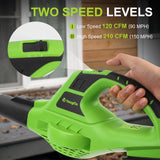YOUGFIN Leaf Blower Cordless, 20V Handheld Electric Leaf Blower with 2.0Ah Battery and Charger