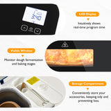 SUNVIVIPRO 21-in-1 Programmable Bread Machine, 2.2LB Break Maker with Nonstick Pan & Digital Touch Panel, 3 Loaf Sizes 3 Crust Color, Keep Warm & 15H Timer, Bread Making Kit & Breakfast Maker, Blue
