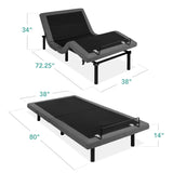 Best Choice Products Ergonomic Twin XL Size Adjustable Bed Frame