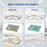 DK SONIC Ultrasonic Cleaning Machine-Ultrasonic Jewelry Cleaner with Digital Timer and Basket, Sonic Cleaner for Jewelry, Ring, Eyeglasses, Watchband, Coins (900ML, 110V)