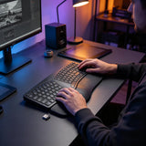 Split Ergonomic Keyboard with Palm Rest,2.4G USB Wireless