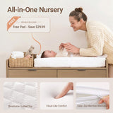 MAMAZING Keeva Pro 6-Drawer Baby Dresser with Changing Table, Easy Assembly
