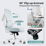 Office Chair - Ergonomic Desk Chair with Adjustable Lumbar Support (Navy Blue)