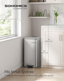 Kitchen Trash Can, 8-Gallon (30 L) Trash Bin, Stainless Steel Garbage Can