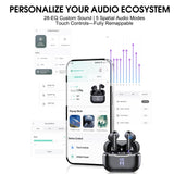 Active Noise Cancelling Ear Buds Wireless Earbuds HiFi Sound 60H Playtime