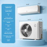 GarveeHome SEER 19 12000BTU 115V Mini Split Air Conditioner | Energy-Efficient Inverter AC System with Remote Control & Easy Installation Kit for Rooms Up to 750 Sq.Ft