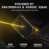 ATTACK SHARK R11 Ultra 8K Carbon Fiber Wireless Gaming Mouse,PAW3950MAX 42K DPI Sensor,49g Superlight Ergonomic Computer Mice with Tri-Mode,70M Switch Cloud Driver for Win/Mac/PC Gamer,Weave Black