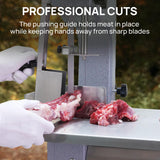 ARINOO Electric Commercial Meat Bone Saw, 1500W Stainless Steel Meat Bone Sawing Machine, Workbeach 18.31"x14.37",1.57-7 Inch Cutting Thickness, Frozen Meat Cutter for Beef,Deer,Fish,Chicken