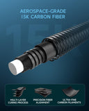 KONLLEN Carbon Fiber Pool Cue, Low Deflection Shaft with Pro Taper, Ebony Inlay Design, 12.5mm Tip, Adjustable Weight System