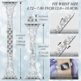 Bling Silver Band Compatible with Apple Watch Bands for Women 49mm 44mm 45mm 46mm 42mm Series 11 10 Ultra 9 8 7 6 5 4 1 2 3, Cute Metal Brazalete, Adjustable Bracelet for Iwatch Band Jewelry Colorful