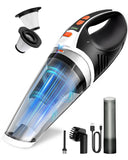 BRL Handheld Vacuum Cordless, Car Vacuum Cleaner with Powerful Suction, 2 Modes Mini Hand Vacuum, Dry & Wet, LED Light, Portable Vacuum for Car Pet Hair, Home, Office, Keyboards Black Orange