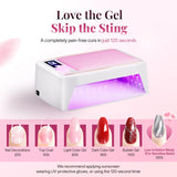 krofaue 380W Fast Curing UV Nail Lamp with Auto Sensor Professional Cordless UV Light for Gel Nails with Detachable Arm Rest, 6 Timers UV/LED Nail Dryer for Nail Salon and Home DIY