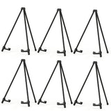 14" High Tabletop Instant Display Easel - Black Steel Small Tripod Easel Stand with Adjustable Holders(6 Pack) Somime