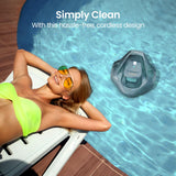 AIPER Seagull SE 2025 Cordless Robotic Pool Cleaner with LED Indicator, 1200GPH Strong Suction, Lasts 90 Mins Runtime, Ideal for Above-Ground Pool up to 40 Feet, Grey