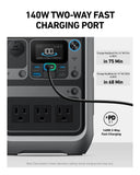 Anker Portable Power Station SOLIX C300, 288Wh LiFePO4 Backup Battery, 300W Solar Generator, 140W Two-Way Fast Charging, for Camping, Hunting, Travel, Blackout & Emergencies (Solar Panel Optional)